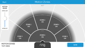 Ring App Motion Zone Settings