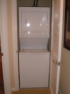 Stacked Washer and Dryer in a rental