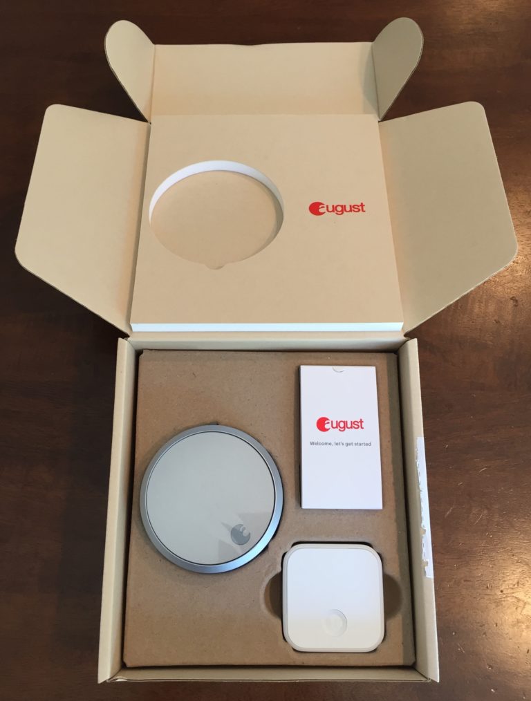 august smart lock pro + connect box opened