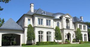 Expensive mansion with big mortgage payment