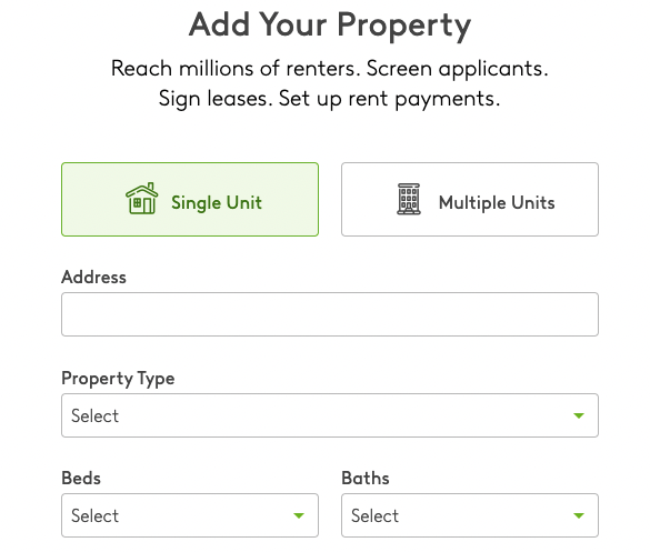 Apartments.com Add Your Property Screenshot