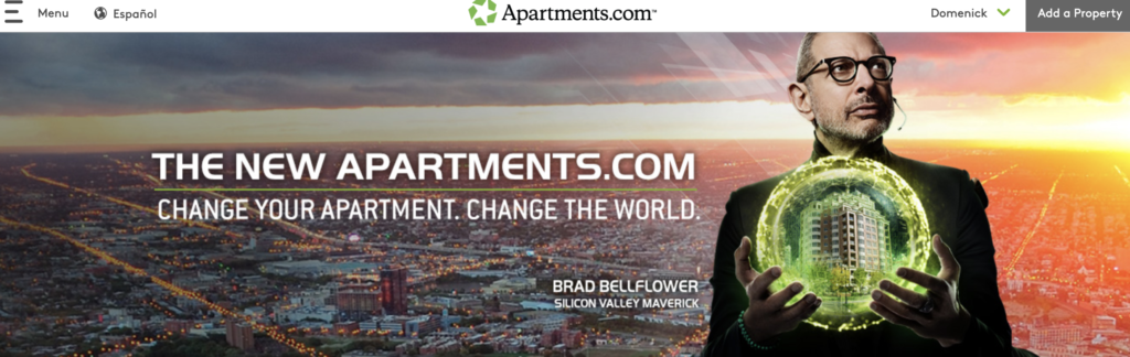 Apartments.com Home Page Brad Bellflower